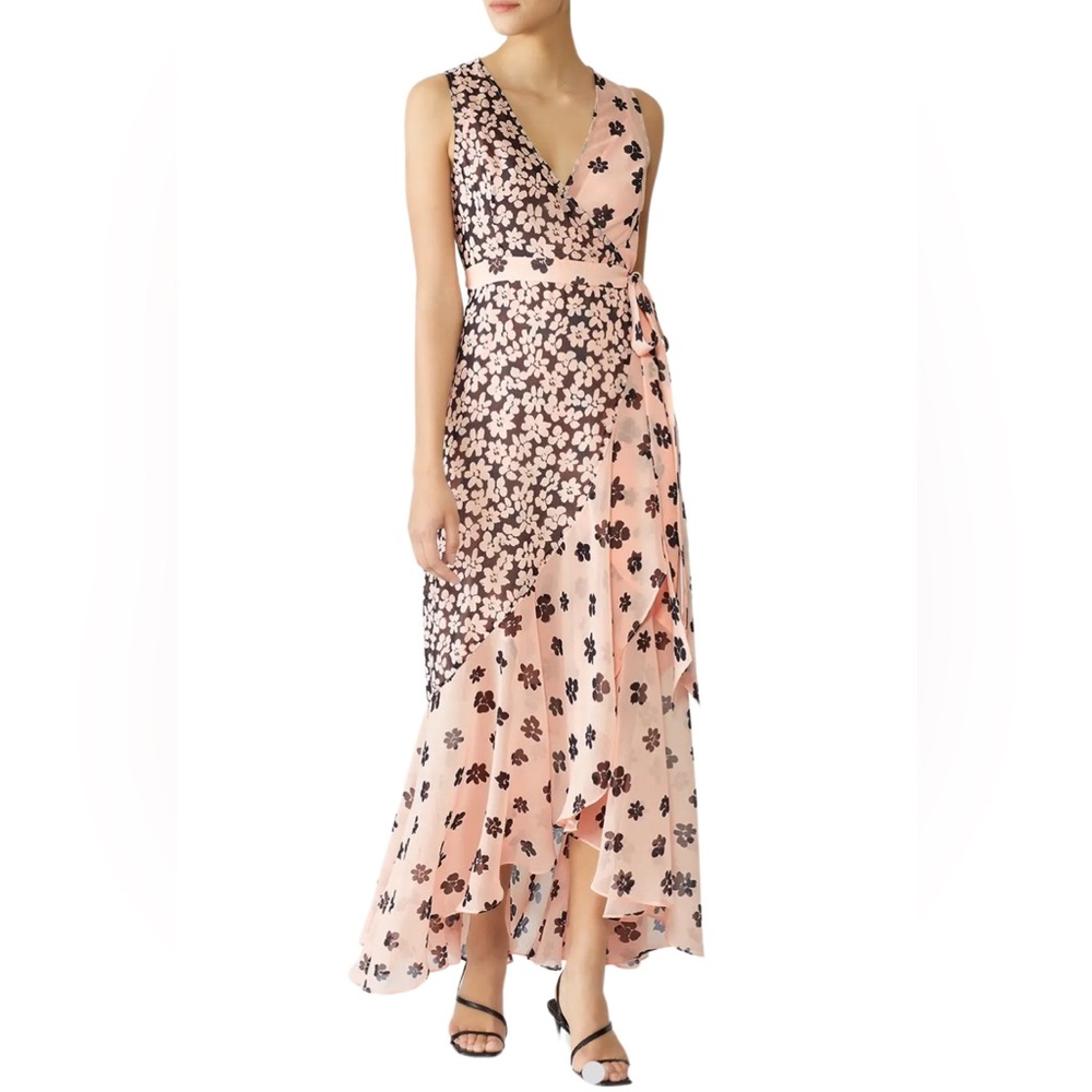 Fame & Partners Ruffle Wrap Dress
